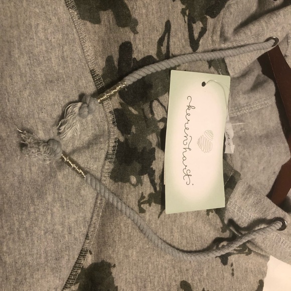 NWT KEREN Hart hooded sweatshirt with lacing detail on sleeve - Picture 5 of 5